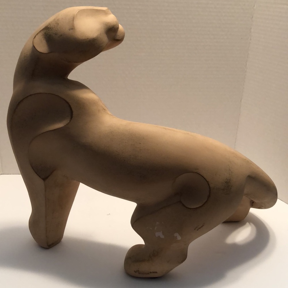 1970’s Art Deco Alexander Danel Austin Productions Ceramic Panther Jaguar signed - Picture 7 of 11